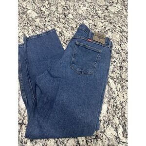 Wrangler Mens‎ Blue Straight Relaxed Fit Casual Cotton Denim Jeans 40 x 32